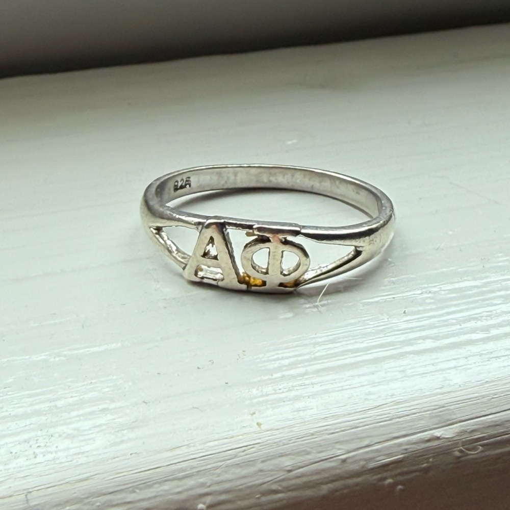 Alpha Phi Sterling Silver Ring Size 6